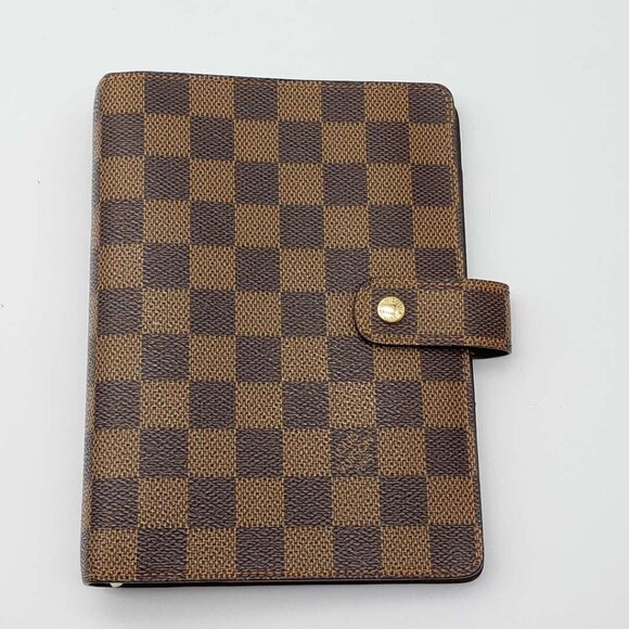 100% Authentic Louis Vuitton Diary Cover Agenda MM Damier - Picture 1 of 14